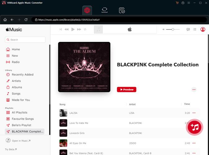Select the songs or playlist